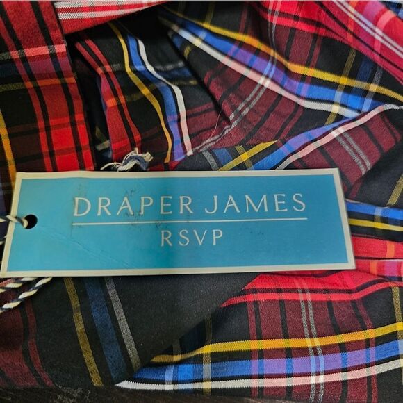 Draper James bow back dress women's small plaid NWT - Picture 7 of 8